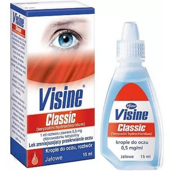 Visin Classic eye drops are indicated for the symptomatic treatment of diseases associated with edema and congestion.